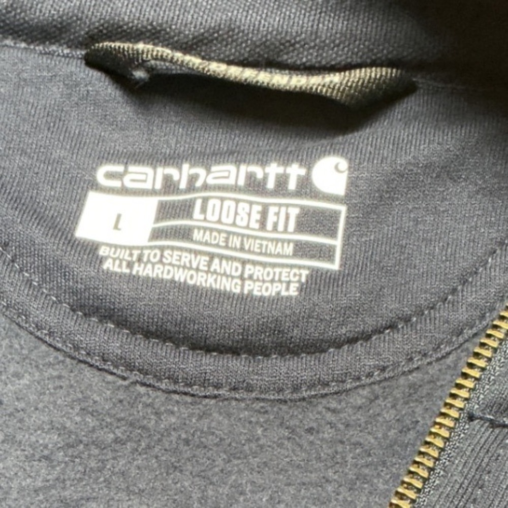 Carhartt Rain Defender QuarterZip We r Pittsburg Sweatshirt Navy Large New W Tag - Picture 6 of 6